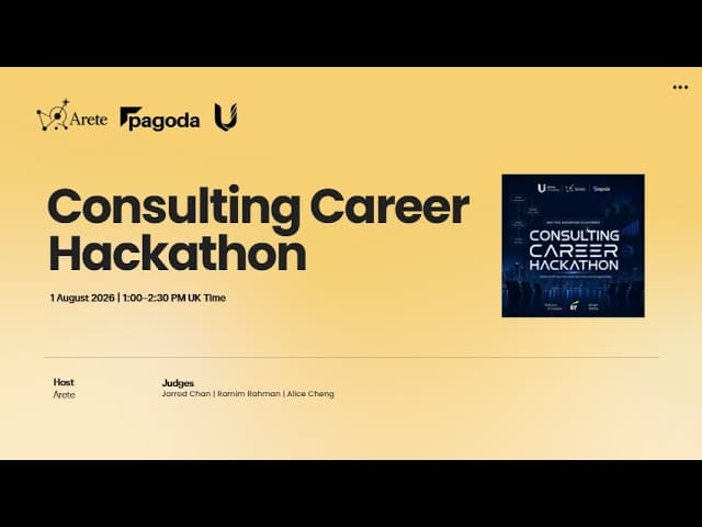 Consulting Career Hackathon final presentations